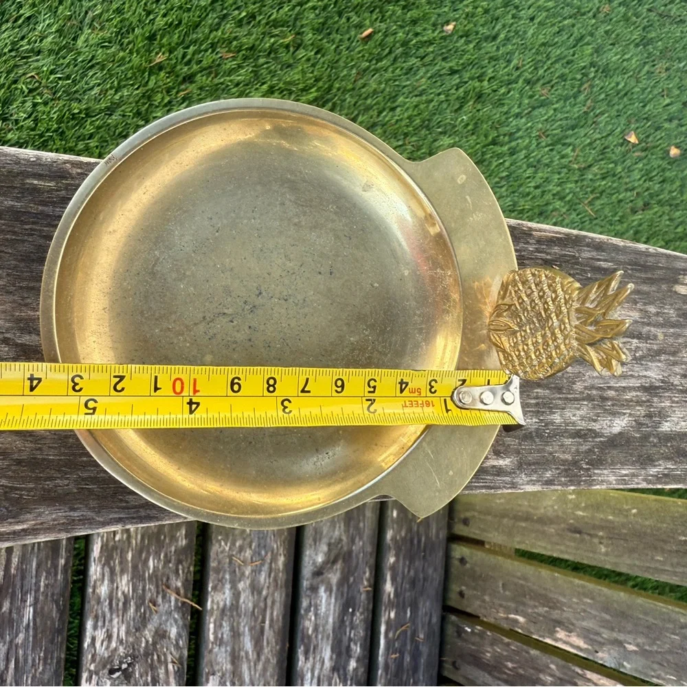 Solid Brass Candy Bowl‎ Ring Jewelry Dish 5.5” Gold